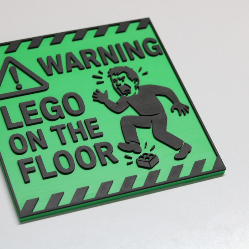 Eğlenceli Uyarı Tuğlası - 3D Baskılı Dekoratif İkaz Levhası Eğlenceli Uyarı Tuğlası - 3D Baskılı Dekoratif İkaz Levhası