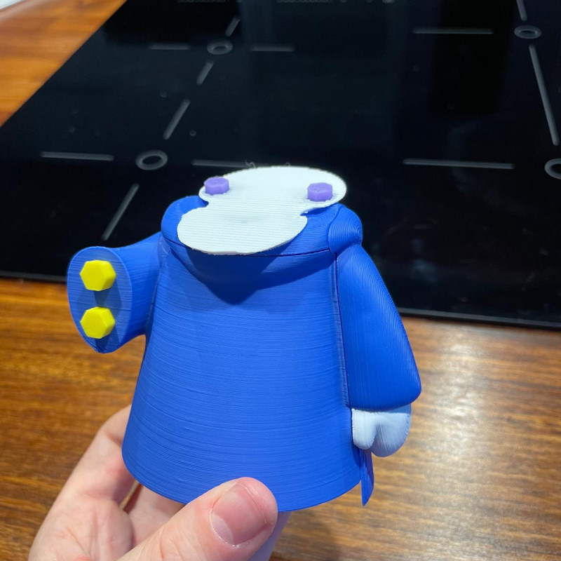 Monte Edilebilir İskelet Büyücü 3D Baskı Modeli - Renkli Mini Figür