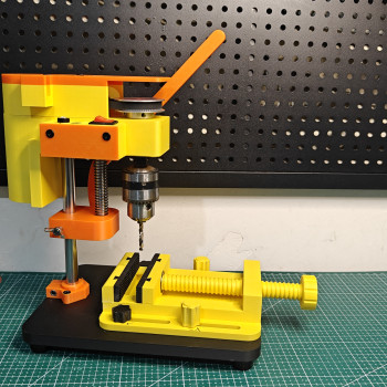 Masaüstü Mini Matkap Presi - Hareketli Kelepçeli 3D Baskı El Aleti