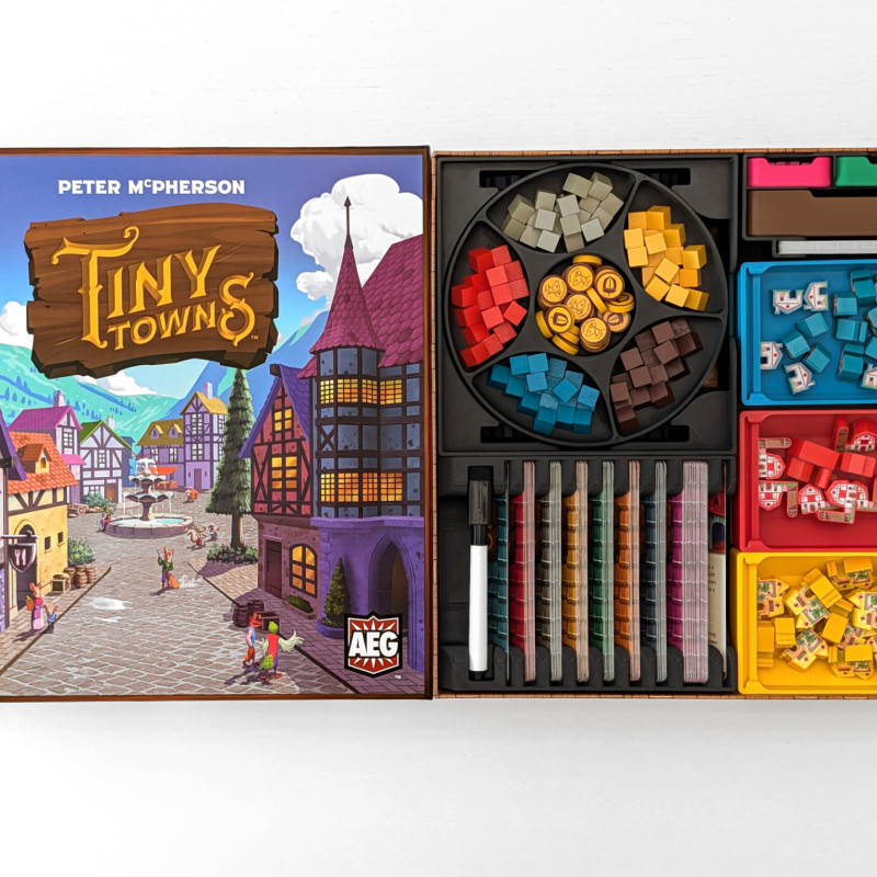 Tiny Towns Tüm Eklentiler için 3D Baskı Oyun Organizatörü