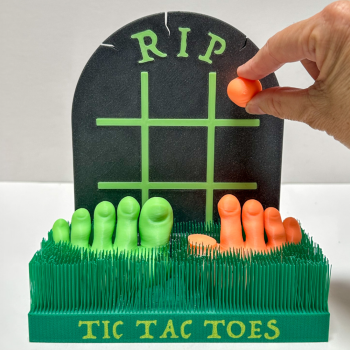 Cadılar Bayramı Tic Tac Toe Işıklı Ayak Oyunu - 3D Baskı