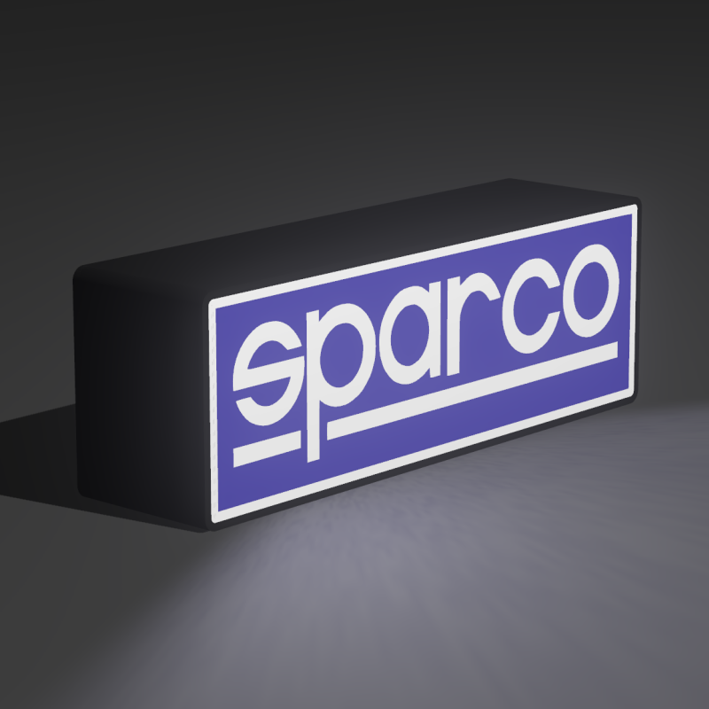 SPARCO Işıklı Dekoratif Tabela - 3D Baskı LED Aydınlatmalı