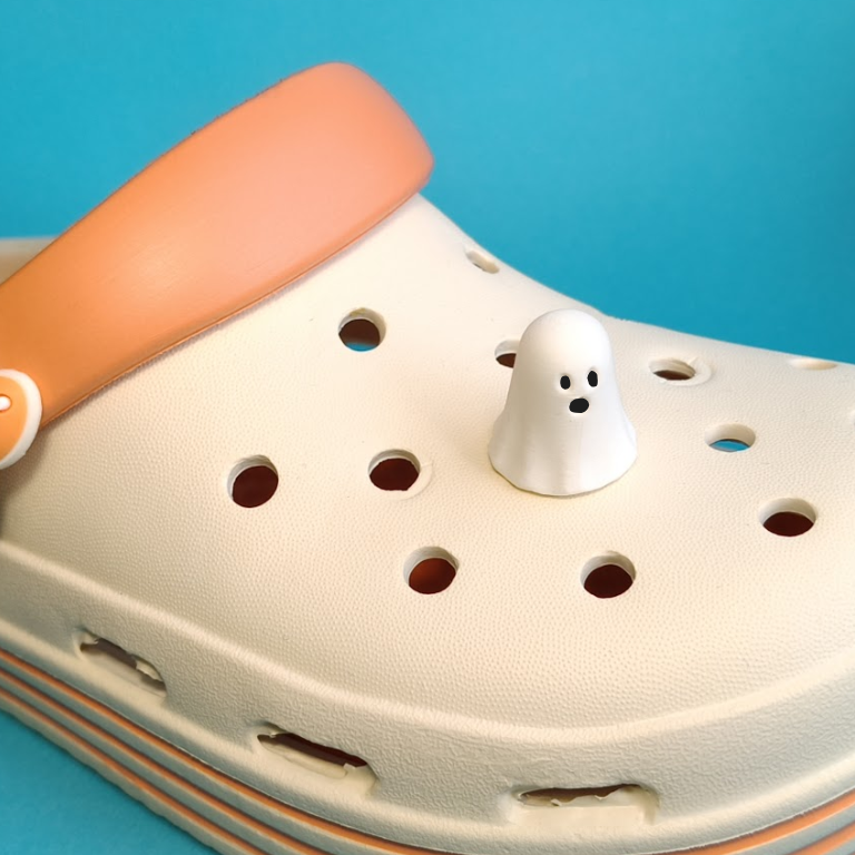 Sevimli Hayalet Croc Jibbitz - 3D Baskılı Ayakkabı Aksesuarı