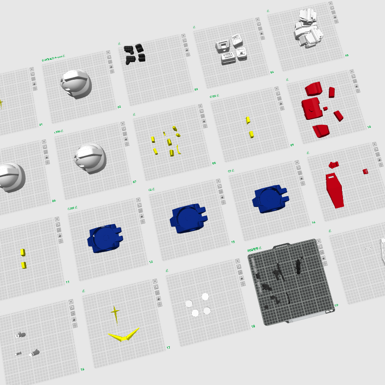 Xiaomi Kamera Gundam Renk Ayrımlı 3D Baskı Modeli - Manyetik Aksesuarlı