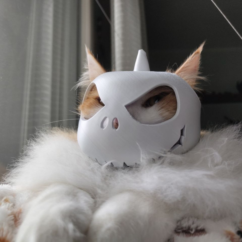 Cadılar Bayramı Kedi Maskesi - Jack Skeletron Tasarımı 3D Baskı