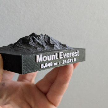 Mini Mount Everest 3D Model - Eğitici Coğrafya Maketi