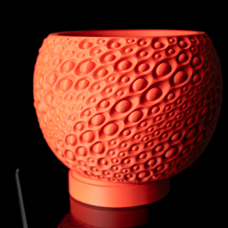 İnci Desenli 3D Baskı Saksı - Modern Bahçe Dekoru