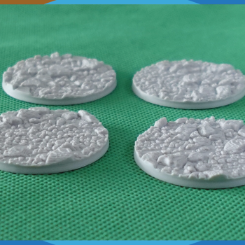 28mm Kaya Desenli Yuvarlak Savaş Tabanı - 3D Baskı Masaüstü Oyun