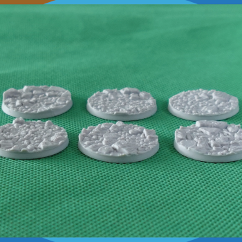 28mm Kaya Desenli Yuvarlak Savaş Tabanı - 3D Baskı Masaüstü Oyun