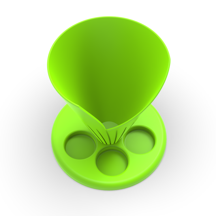 3D Baskı Patates Kızartması ve Ketçap Uzay Tasarımı Bardak