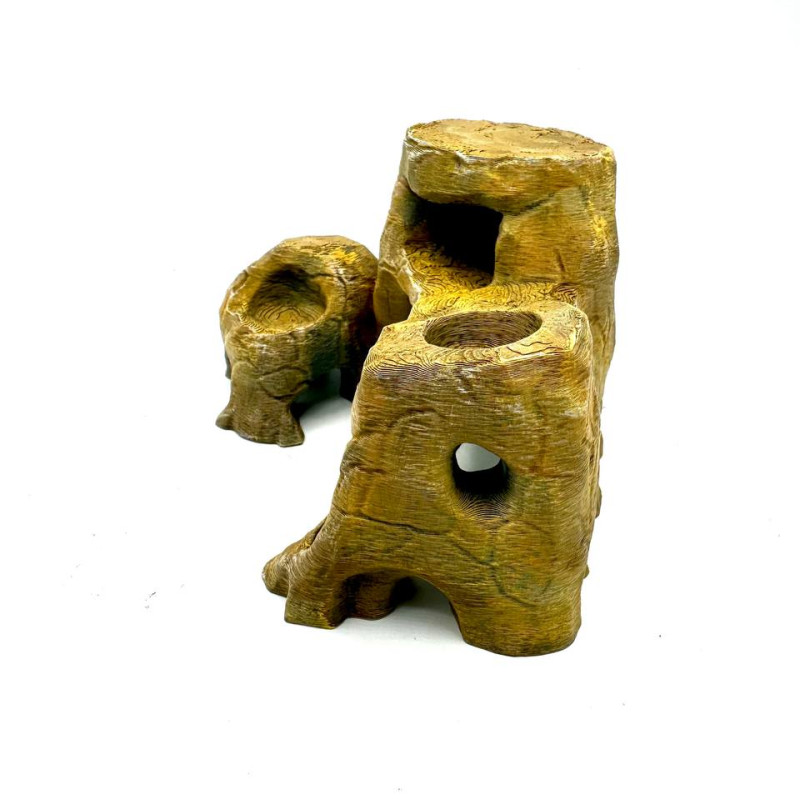 Çöl Sığınağı Besleyici Teraryum Mağarası - 3D Baskı Evcil Hayvan Aksesuarı