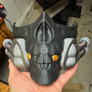 Grimdark Yarım Kafatası Maskesi - Cosplay ve Koleksiyon