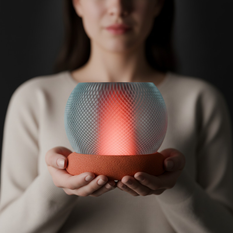 Modern Küre Dokulu Masa Lambası - 3D Baskı Dekoratif Aydınlatma