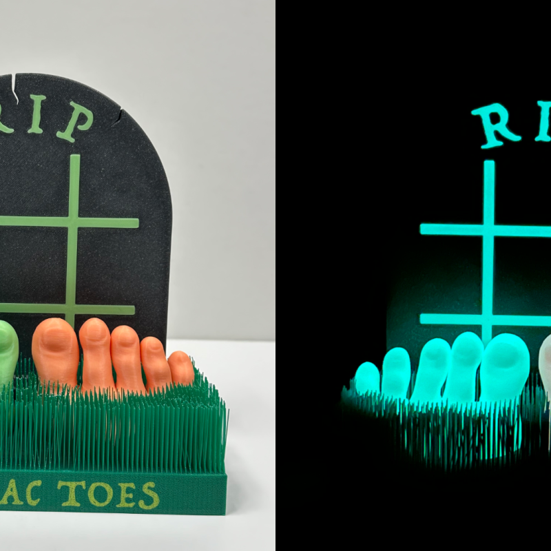 Cadılar Bayramı Tic Tac Toe Işıklı Ayak Oyunu - 3D Baskı