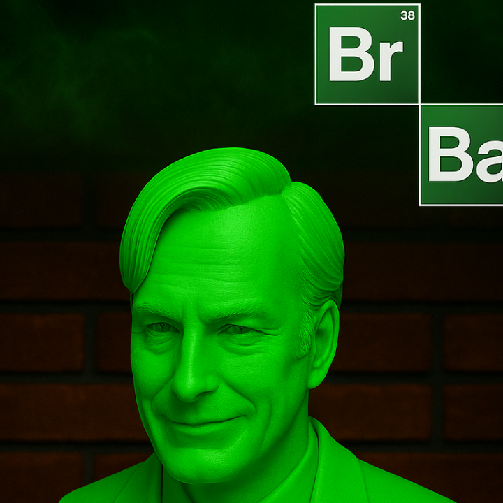 Breaking Bad Saul Goodman 3D Baskı Büst - Koleksiyon Parçası