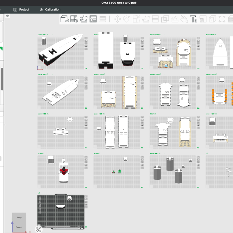 Cunard Queen Mary 2 1:500 Ölçekli Çok Renkli 3D Baskı Gemi Modeli