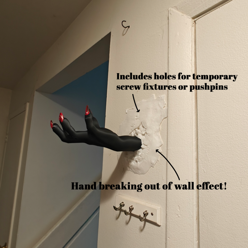 Gotik Duvar Feneri - Ürkütücü El Tasarımı 3D Baskı Dekor