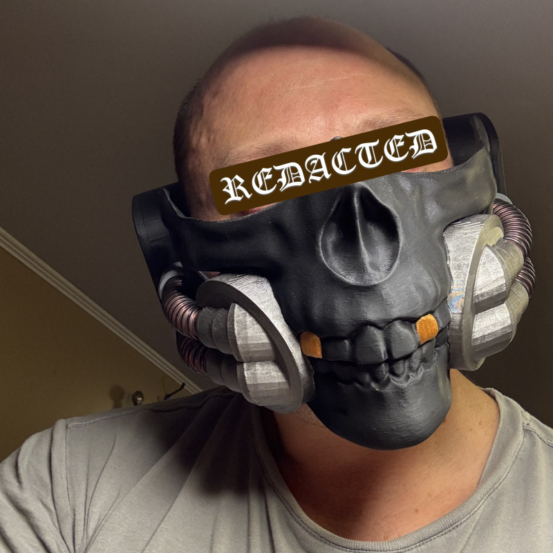 Grimdark Yarım Kafatası Maskesi - Cosplay ve Koleksiyon Grimdark Yarım Kafatası Maskesi - Cosplay ve Koleksiyon