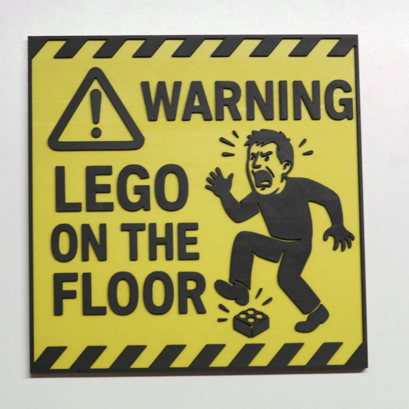 Eğlenceli Uyarı Tuğlası - 3D Baskılı Dekoratif İkaz Levhası Eğlenceli Uyarı Tuğlası - 3D Baskılı Dekoratif İkaz Levhası