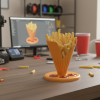 3D Baskı Patates Kızartması ve Ketçap Uzay Tasarımı Bardak