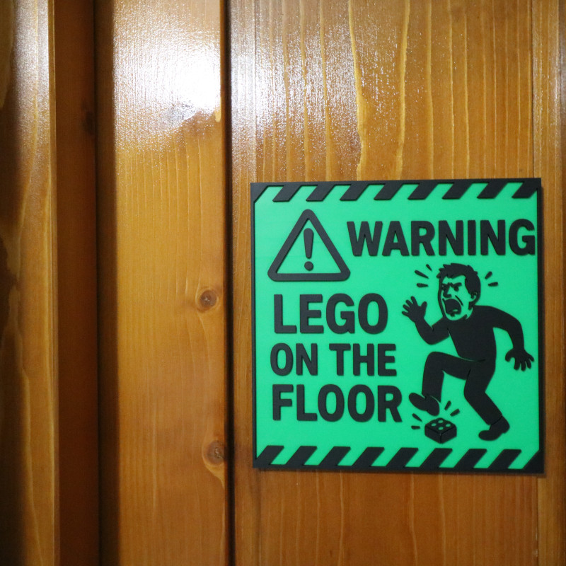 Eğlenceli Uyarı Tuğlası - 3D Baskılı Dekoratif İkaz Levhası Eğlenceli Uyarı Tuğlası - 3D Baskılı Dekoratif İkaz Levhası