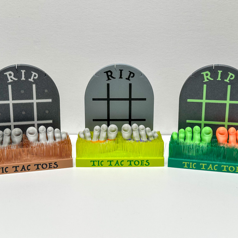 Cadılar Bayramı Tic Tac Toe Işıklı Ayak Oyunu - 3D Baskı