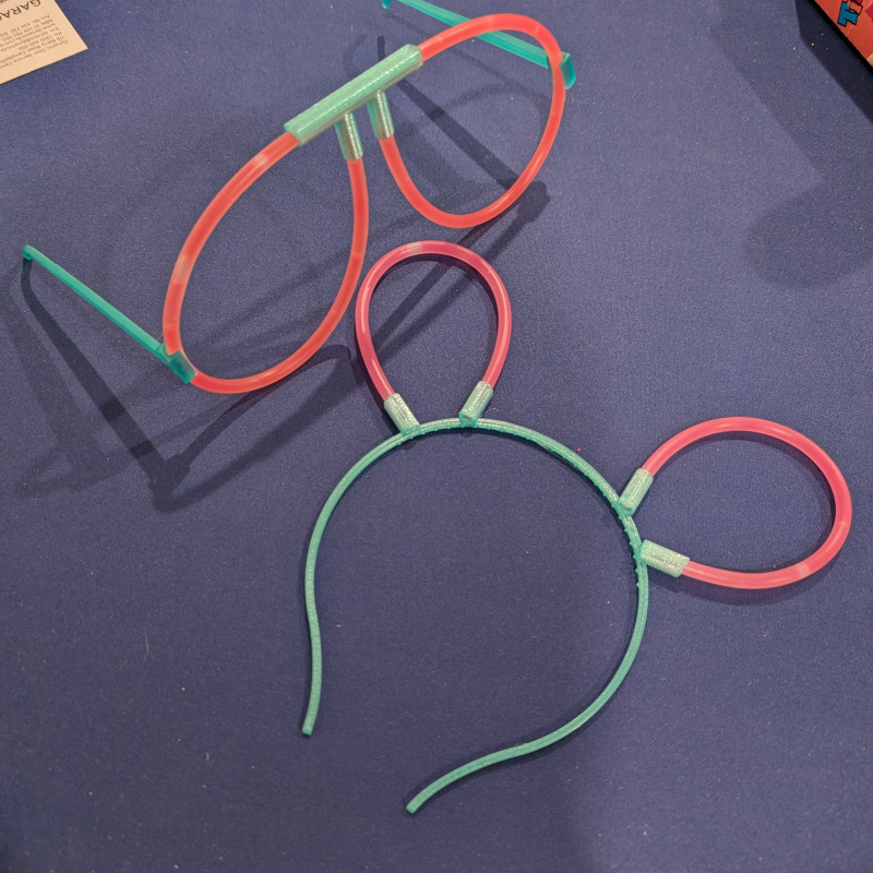 Parlak Glowstick Gözlük ve Baş Bandı - Parti Aksesuarı