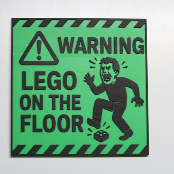 Eğlenceli Uyarı Tuğlası - 3D Baskılı Dekoratif İkaz Levhası