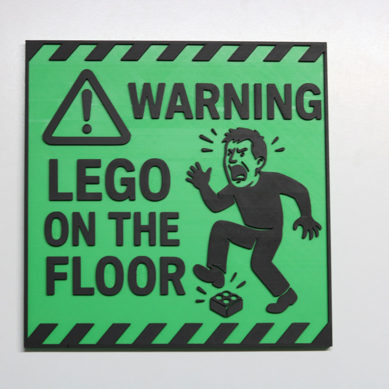 Eğlenceli Uyarı Tuğlası - 3D Baskılı Dekoratif İkaz Levhası Eğlenceli Uyarı Tuğlası - 3D Baskılı Dekoratif İkaz Levhası
