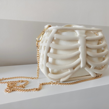 Karanlıkta Parlayan Anatomik Kaburga Çantası - 3D Baskı El Çantası