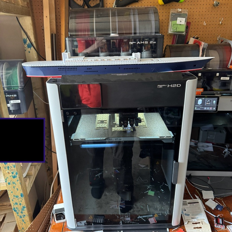 Cunard Queen Mary 2 1:500 Ölçekli Çok Renkli 3D Baskı Gemi Modeli