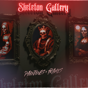 İskelet Barok Çerçeve Seti - Halloween Dekorasyon 3D Baskı