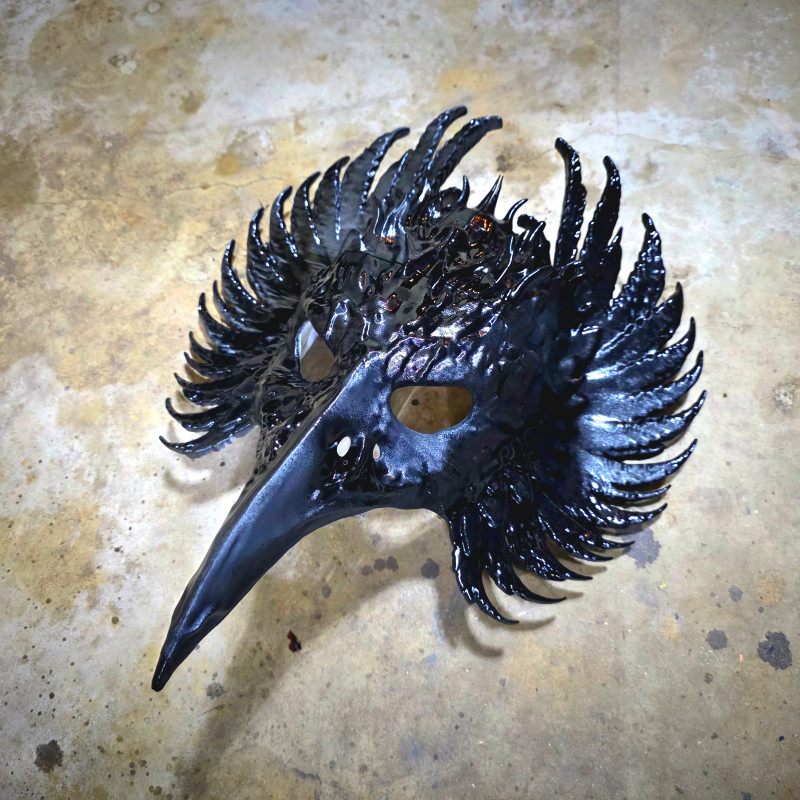 Gotik Kuzgun Maskesi - 3D Baskı Kostüm Aksesuarı