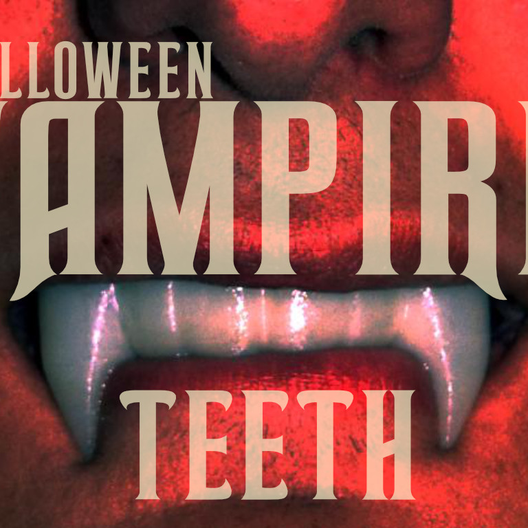 3D Baskı Parlayan Vampir Dişleri - Halloween Aksesuarı 3D Baskı Parlayan Vampir Dişleri - Halloween Aksesuarı