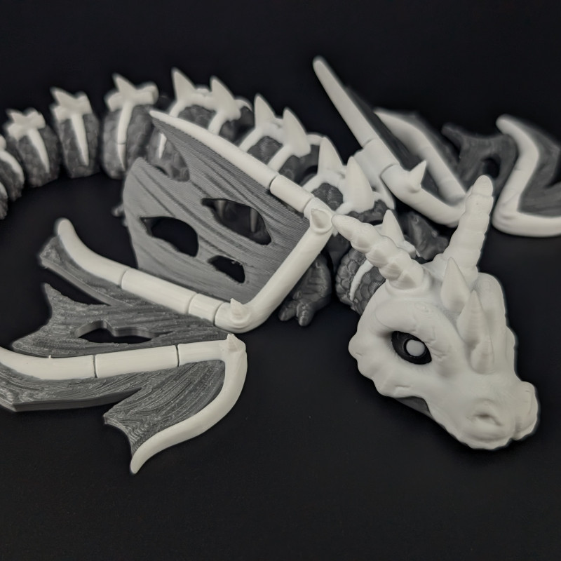 Eski Kemik Ejderha - Hareketli Oyuncak Figür - 3D Baskı Koleksiyon Eski Kemik Ejderha - Hareketli Oyuncak Figür - 3D Baskı Koleksiyon