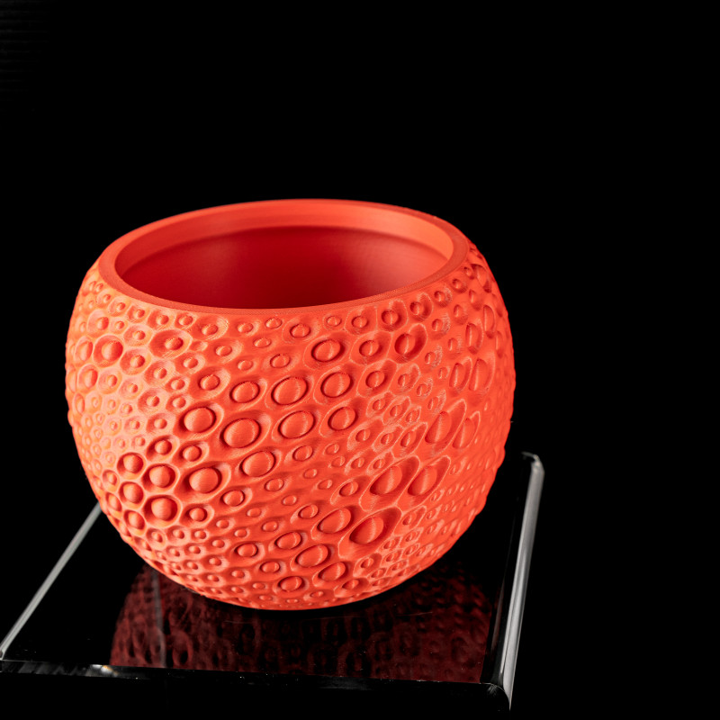 İnci Desenli 3D Baskı Saksı - Modern Bahçe Dekoru