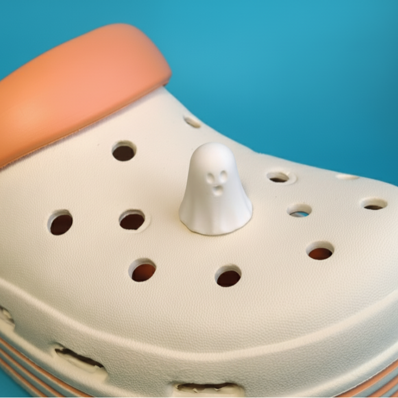 Sevimli Hayalet Croc Jibbitz - 3D Baskılı Ayakkabı Aksesuarı
