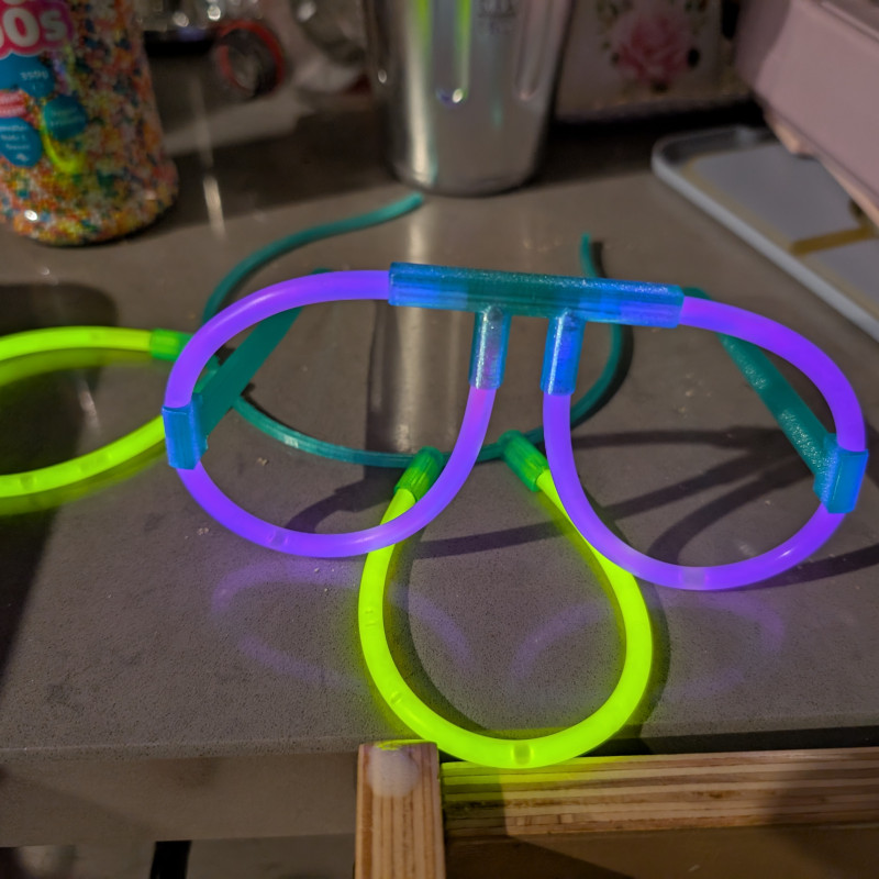 Parlak Glowstick Gözlük ve Baş Bandı - Parti Aksesuarı