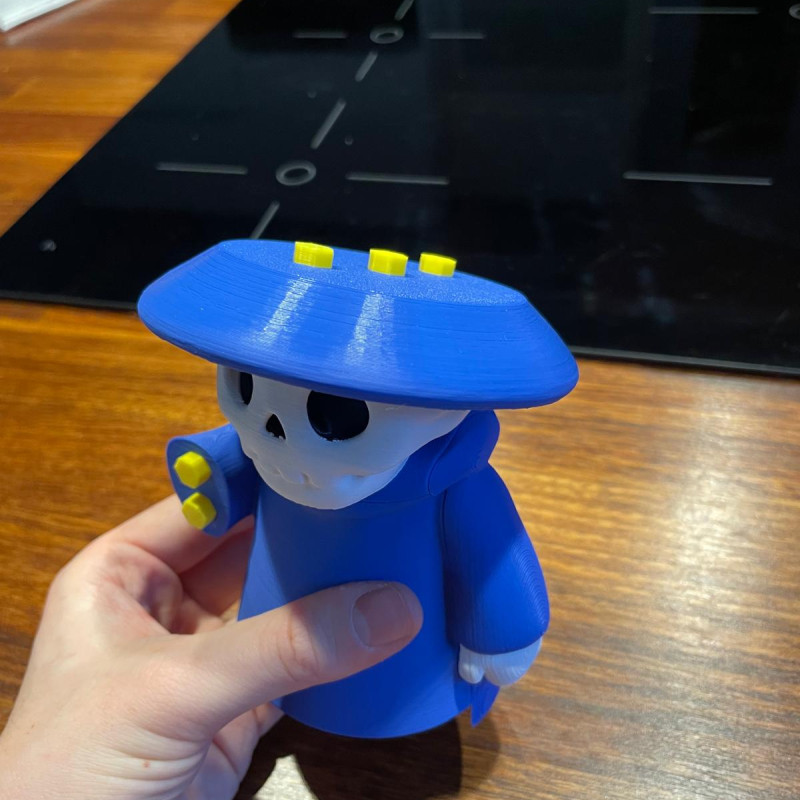 Monte Edilebilir İskelet Büyücü 3D Baskı Modeli - Renkli Mini Figür