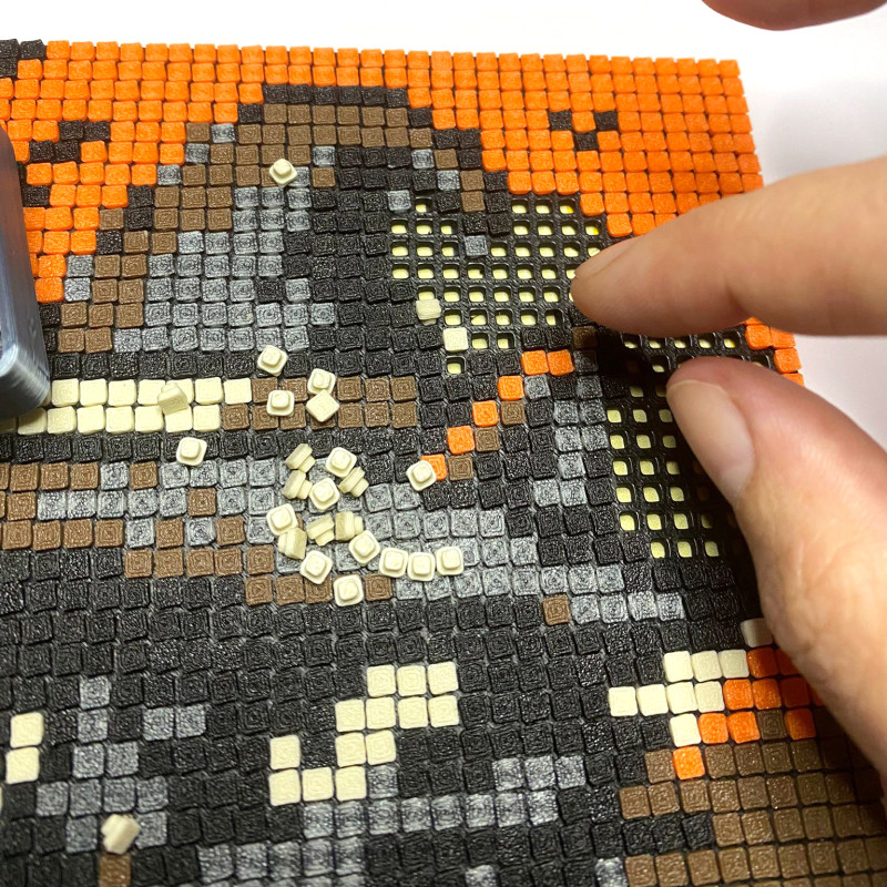 Mini Pikselli Kedi Tablo - 3D Baskı DIY Dekor