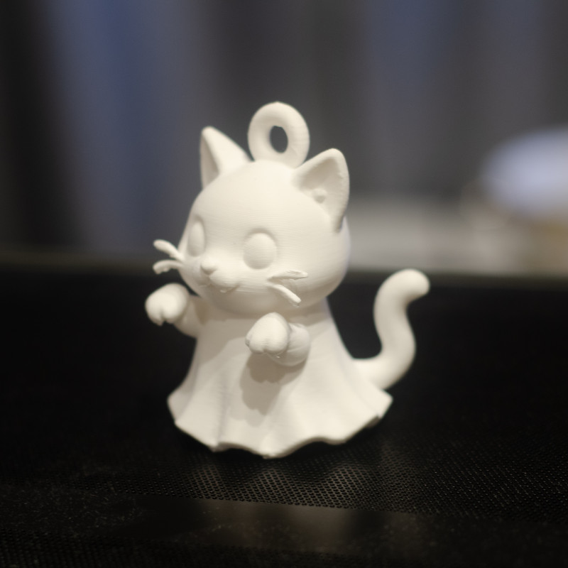 Hayalet Kedi Anahtarlık - Sevimli Cadılar Bayramı Aksesuarı Hayalet Kedi Anahtarlık - Sevimli Cadılar Bayramı Aksesuarı