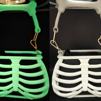 Karanlıkta Parlayan Anatomik Kaburga Çantası - 3D Baskı El Çantası