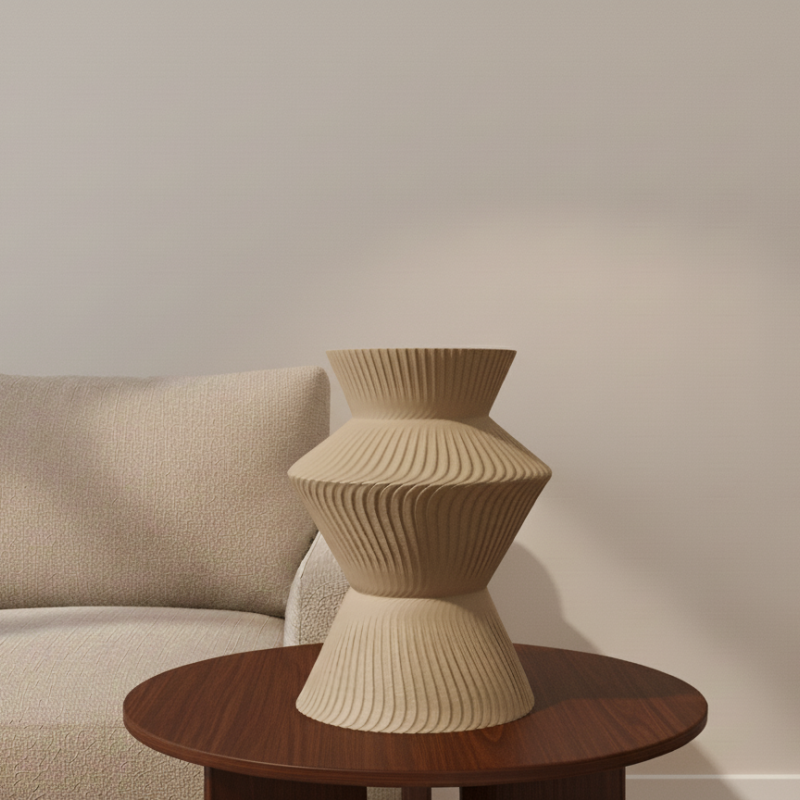 Minimalist Zarif İç Mekan Vazosu - 3D Baskı Dekor