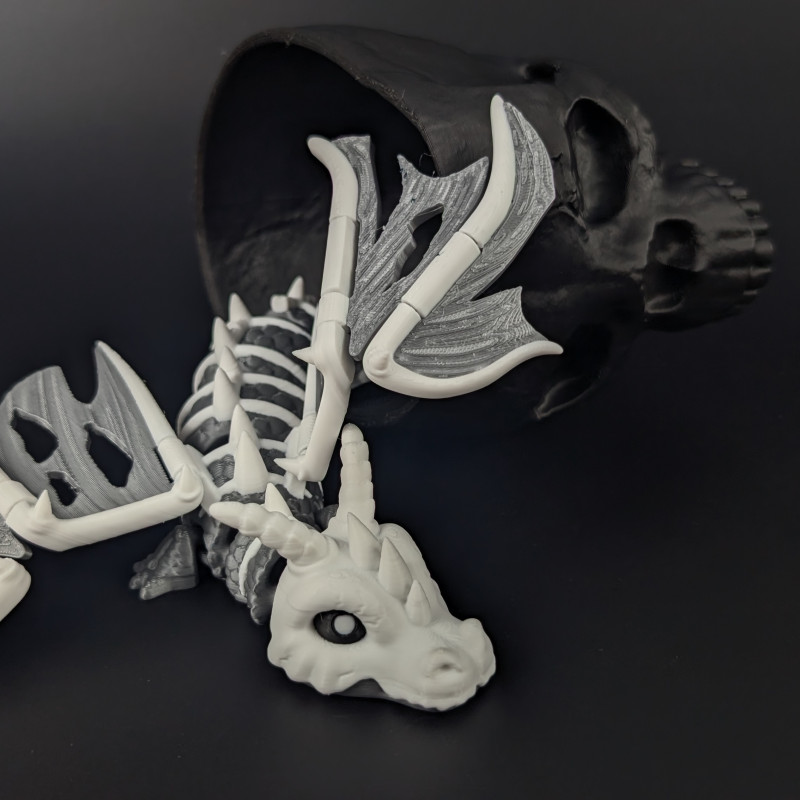 Eski Kemik Ejderha - Hareketli Oyuncak Figür - 3D Baskı Koleksiyon Eski Kemik Ejderha - Hareketli Oyuncak Figür - 3D Baskı Koleksiyon
