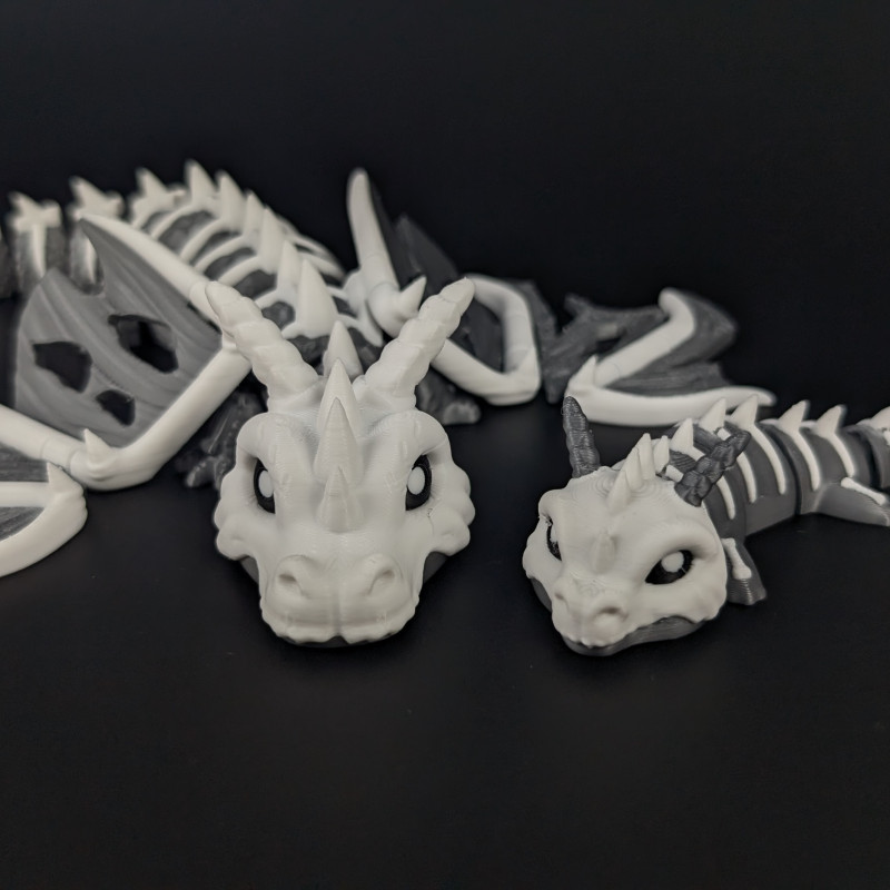 Eski Kemik Ejderha - Hareketli Oyuncak Figür - 3D Baskı Koleksiyon Eski Kemik Ejderha - Hareketli Oyuncak Figür - 3D Baskı Koleksiyon