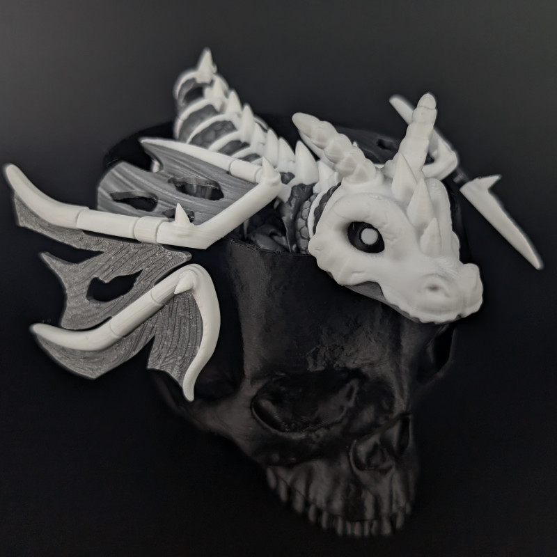 Eski Kemik Ejderha - Hareketli Oyuncak Figür - 3D Baskı Koleksiyon Eski Kemik Ejderha - Hareketli Oyuncak Figür - 3D Baskı Koleksiyon