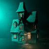 Işıklı Cadılar Bayramı Hayalet Evi - 3D Baskı Dekorasyon