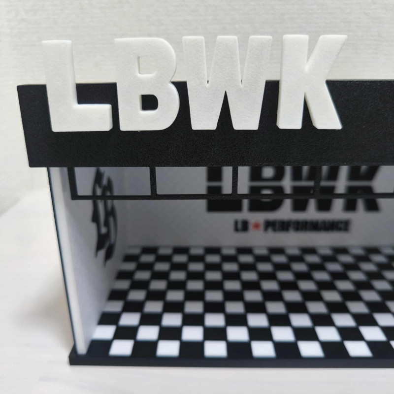 Liberty Walk LBWK 1/64 Diorama Garaj - 3D Baskılı Koleksiyon Gösterimi