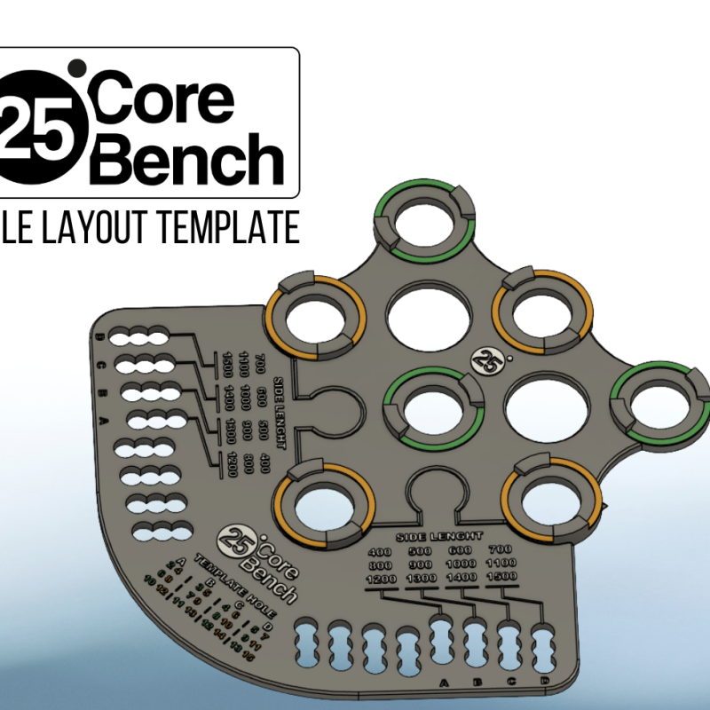 25mm İş Tezgahı Delik Şablonu - 3D Baskı MFT Uyumlu