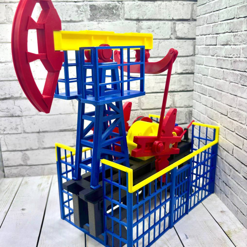 3D Baskı Petrol Pompalama Ünitesi - Eğitim ve Mühendislik Modeli